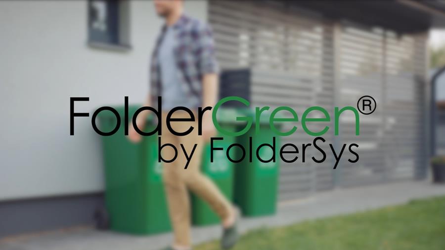 FolderGreen enveloppen met druknop