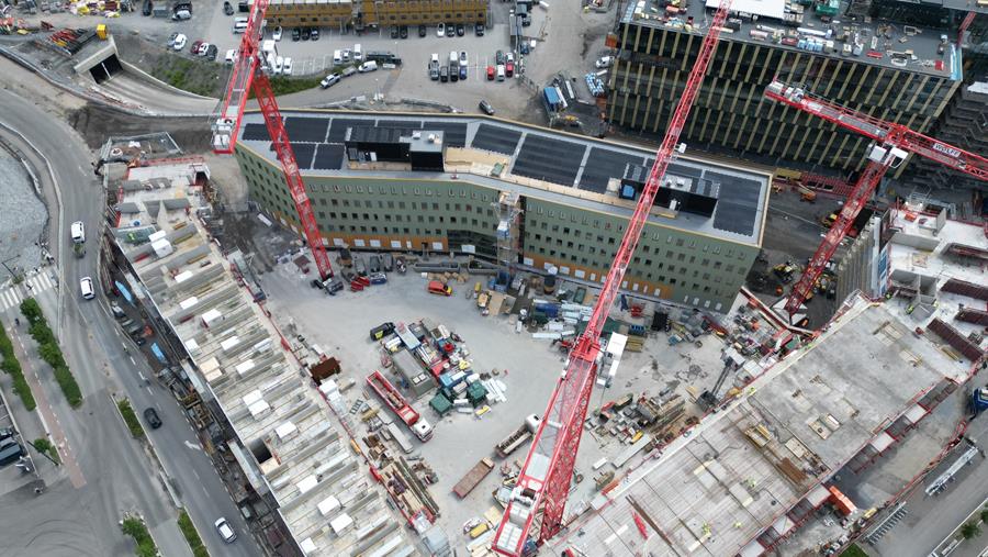 Vijf WOLFF-kranen moderniseren het Ulven-district in Oslo